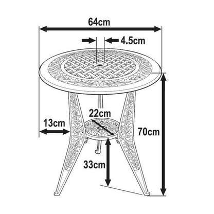 IVY Bistro Tisch (2 Personen Set)