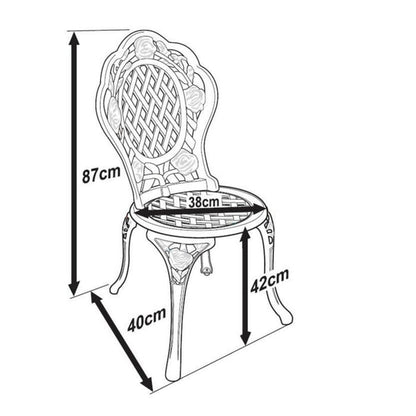 ROSE Bistro Set (2 Personen Set)