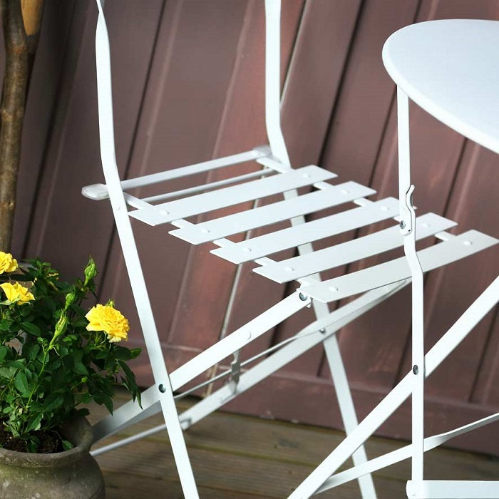 ALESSIA Bistro Set (Tisch mit 2 StÃ¼hlen) - WeiÃŸ