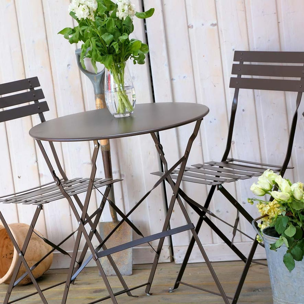 ALESSIA Bistro Set - Aschbraun (2 Personen Set)