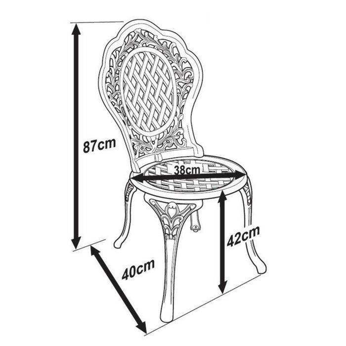 IVY Bistro Set (Tisch mit 2 Stühlen)