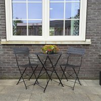 Vorschau: ALESSIA Bistro Set - Schwarz (2 Personen Set)